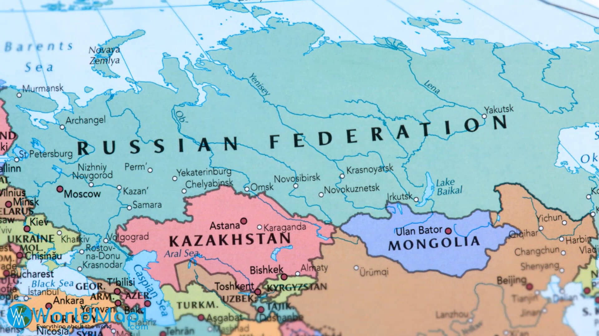 Map of Russian Federation